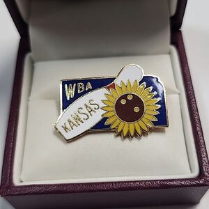 Kansas WBA Lapel Pin Sunflower Women's Bowling Association